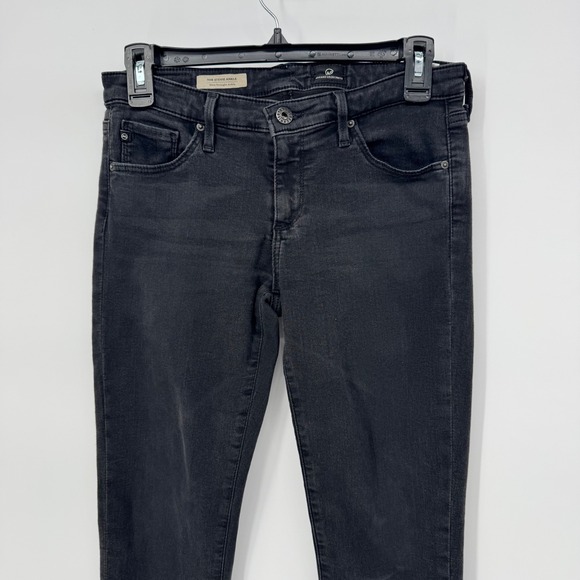 AG Adriano Goldschmied Stevie Ankle Slim Straight‎ Leg Black Jeans - Picture 3 of 8